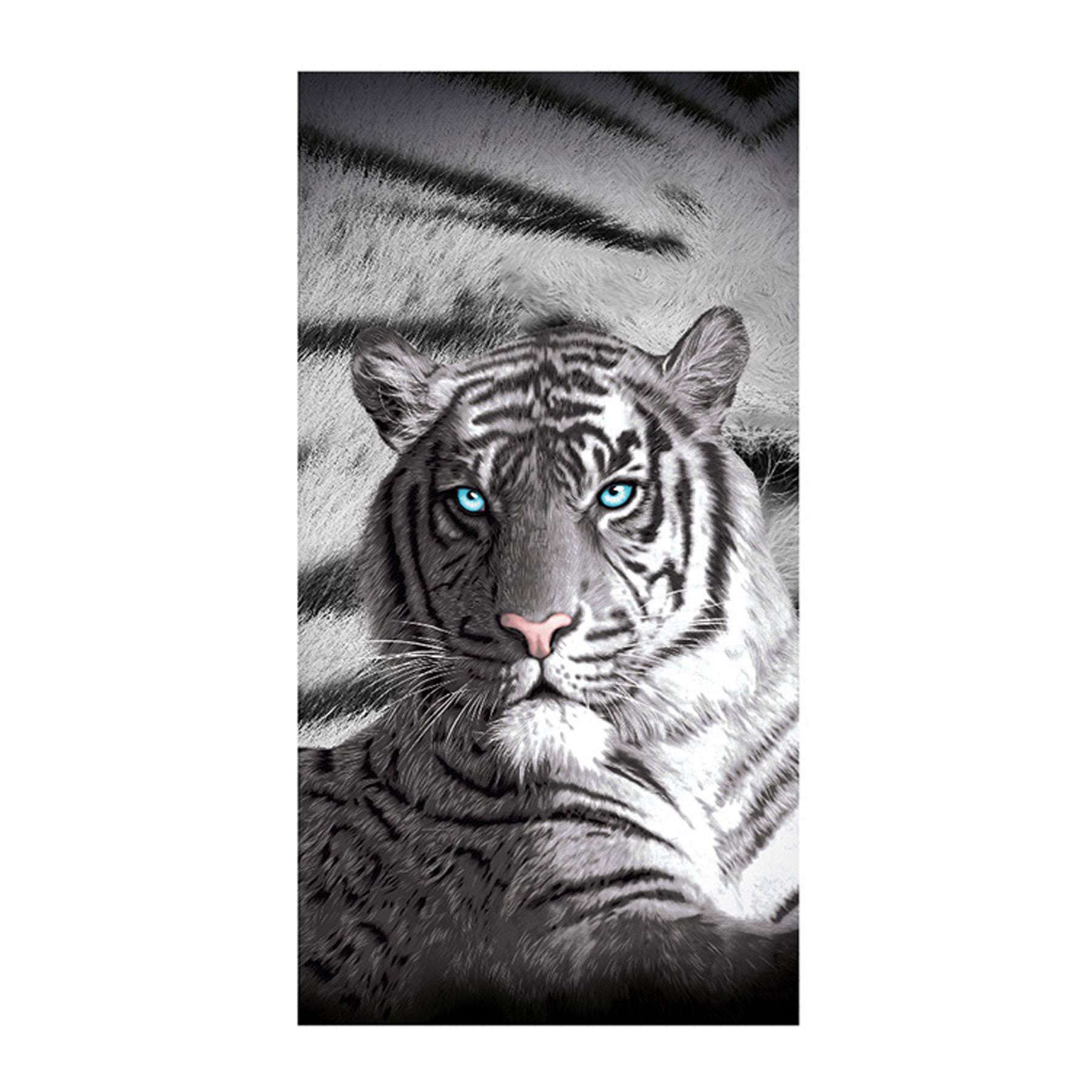 Home Blue Eyes Stripes Tiger Bath Beach Towel