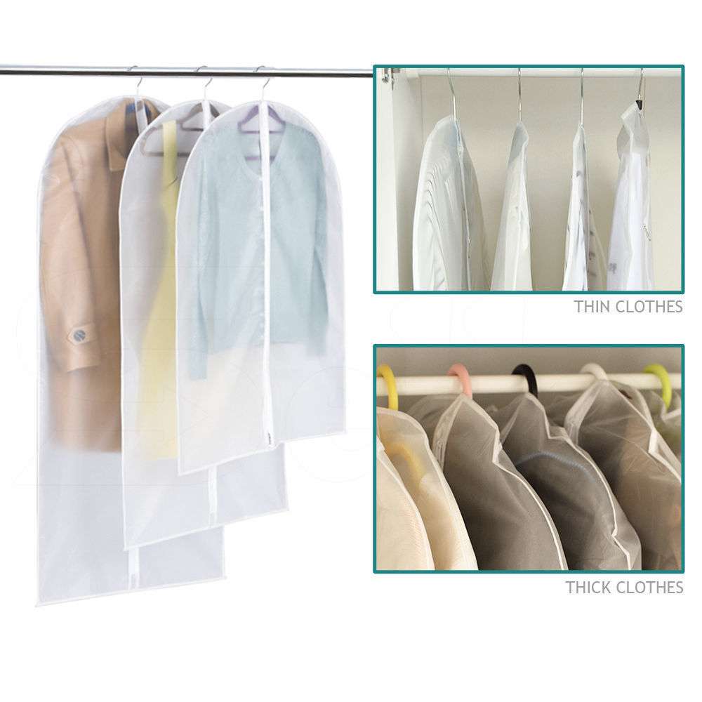 6Pcs Suit Dress Clothing Dust Cover Bag Jacket Wardrobe Storage Coat Protector (2M+2L+2XL)