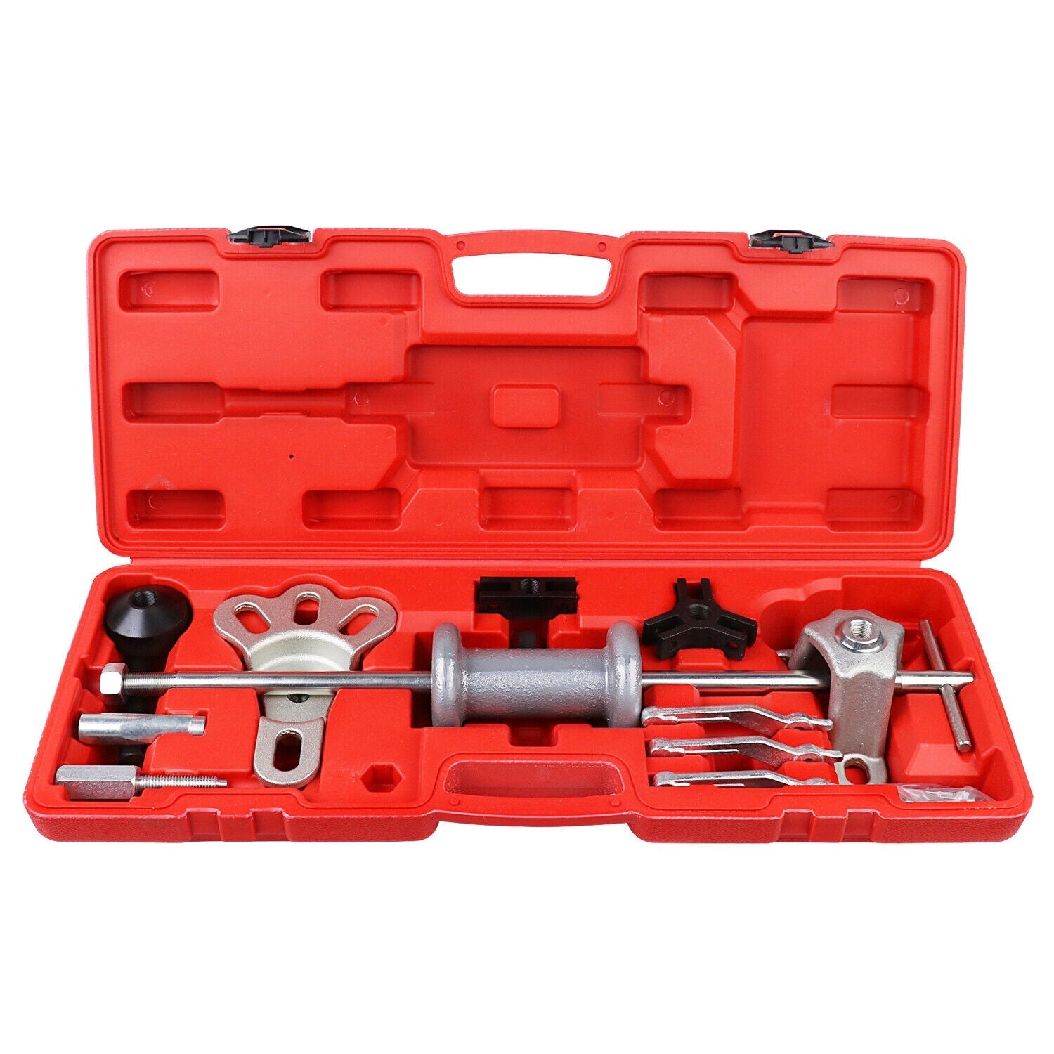 16-Piece Slide Hammer Dent Puller Tool Kit – Hub Bearing Axle Puller With Wrench Adapters, Carbon Steel