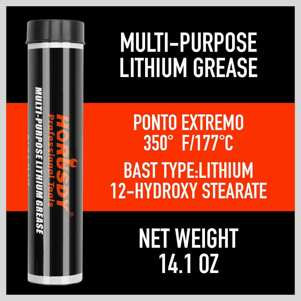 Multi-purpose lithium grease cartridge in black and silver canister