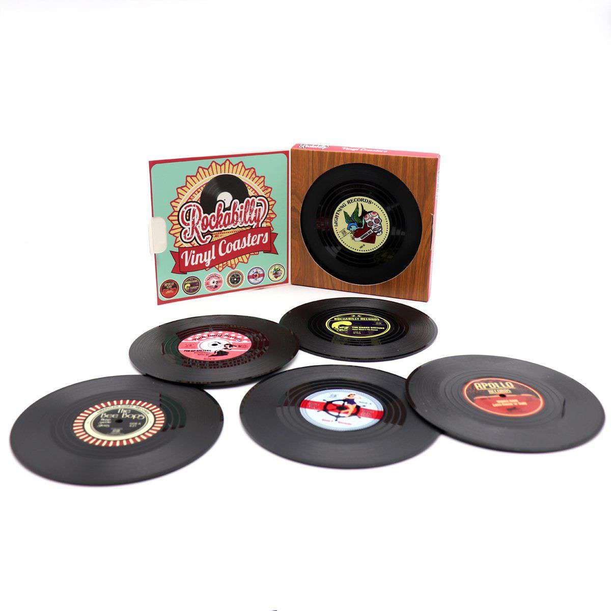 6x Creative Vinyl Record Cup Coasters Glass Drink Tableware Home