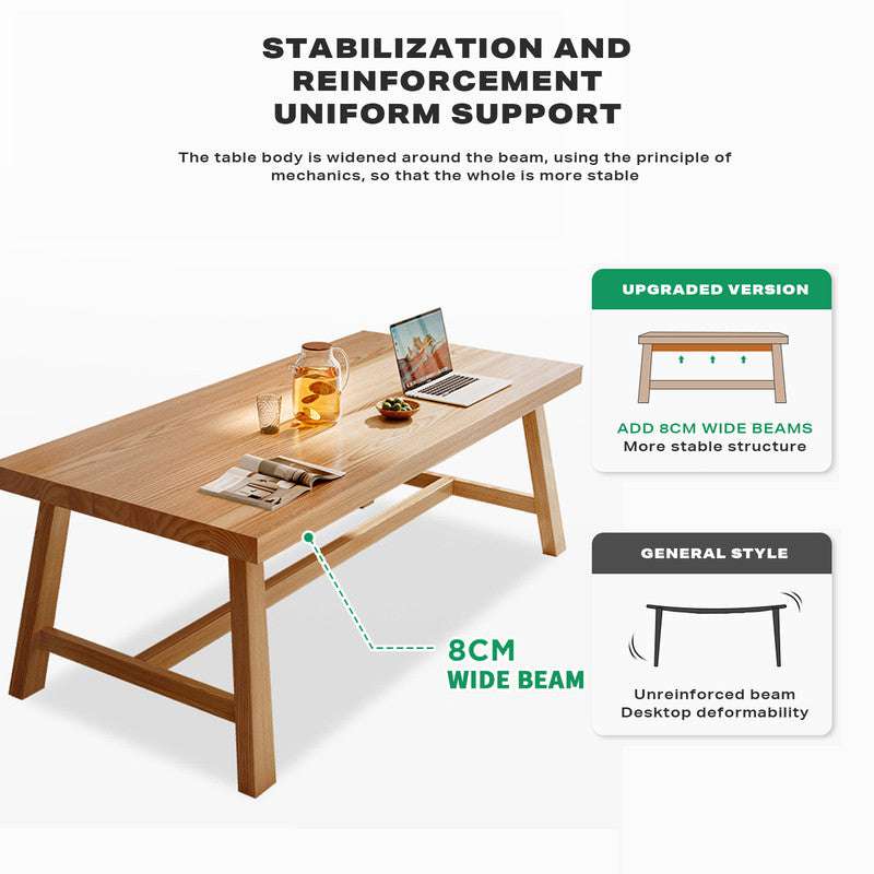 1.4M Solid Wood Dining Table Square Dining Table Dining Table Kitchen Furniture