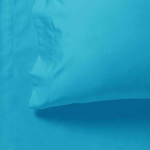 1000TC Ultra Soft King Size Bed Light Blue Flat & Fitted Sheet Set