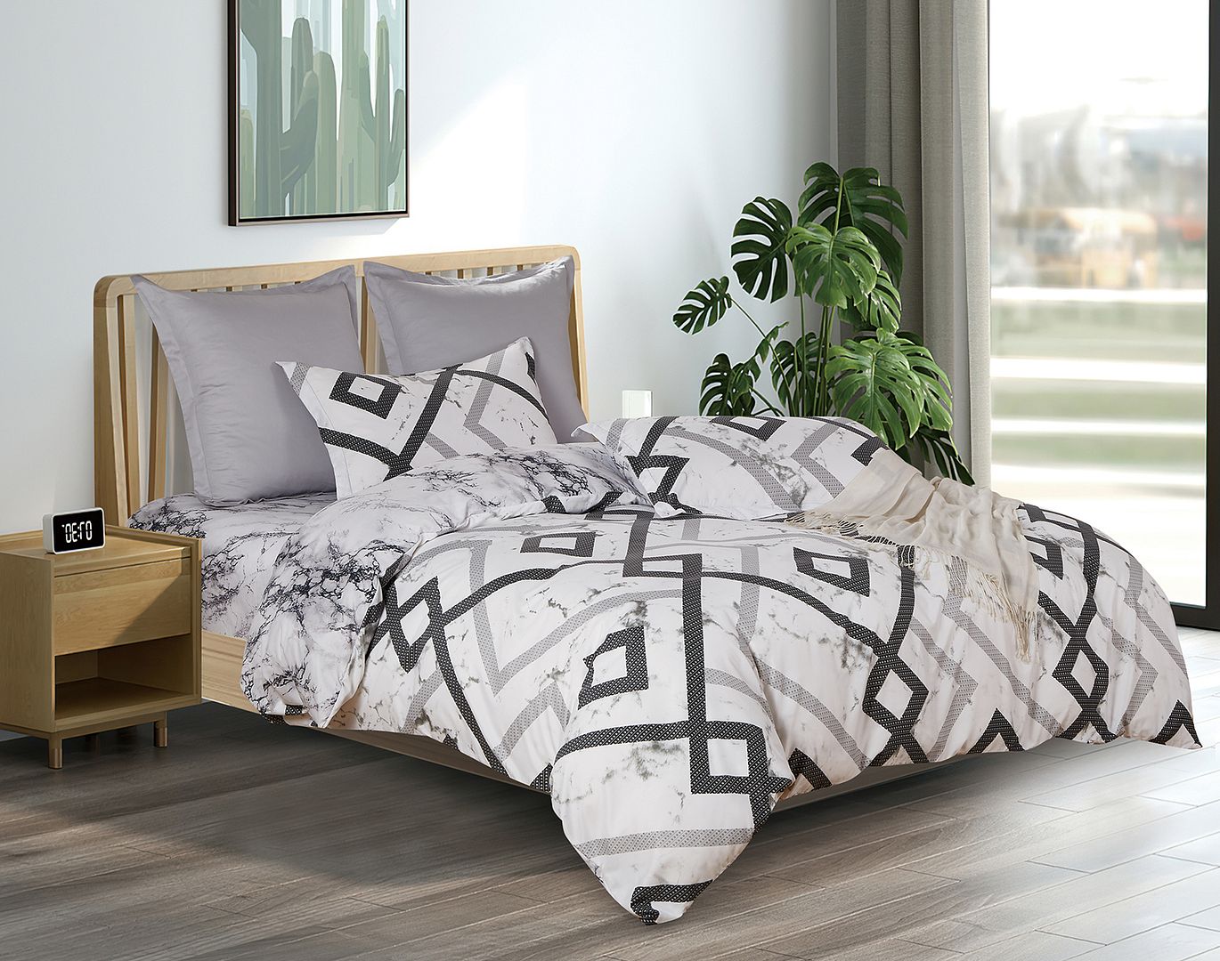 Ashwin Super King Size Quilt/Duvet Cover Set
