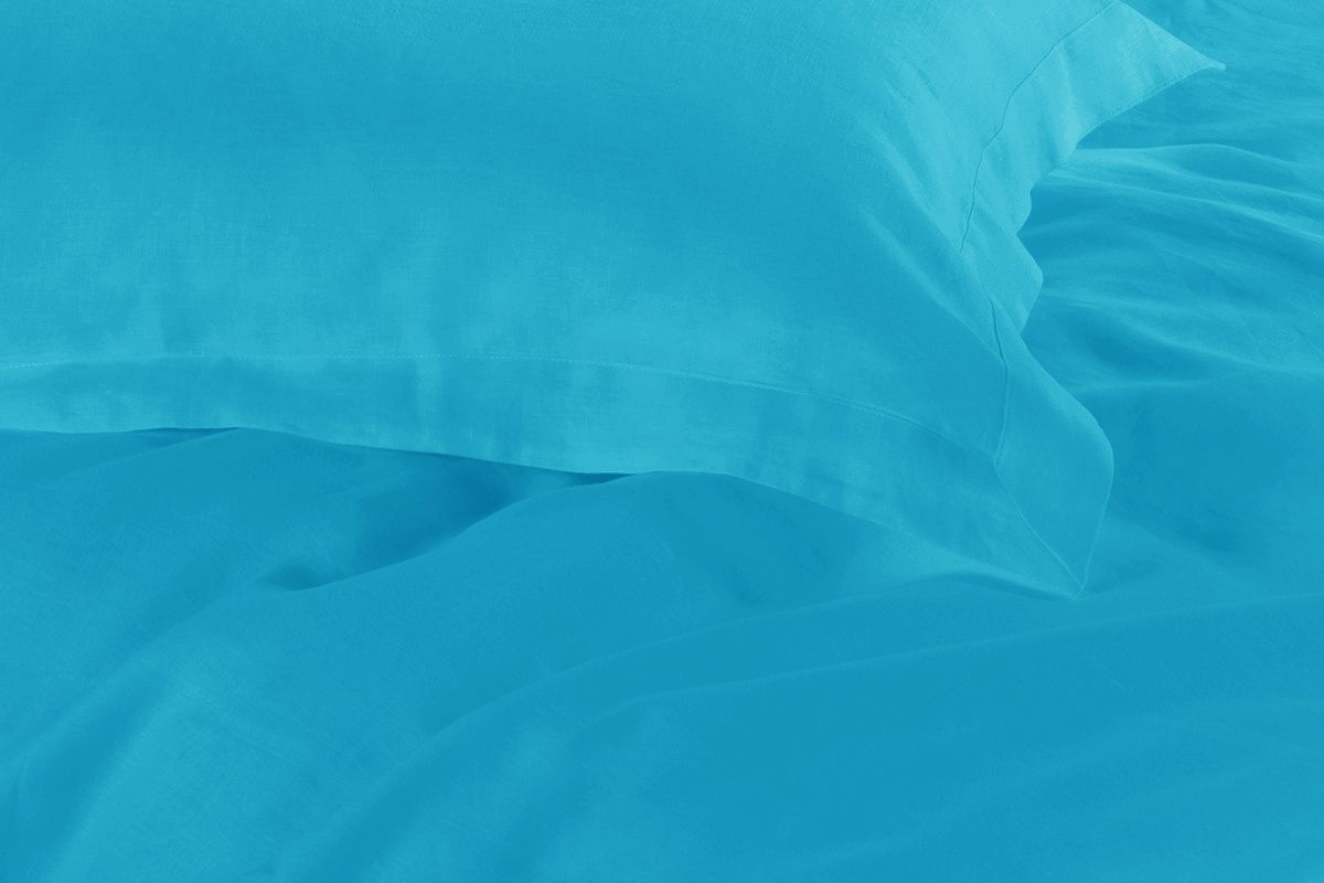 1000TC Tailored Single Size Light Blue Duvet Quilt Cover Set