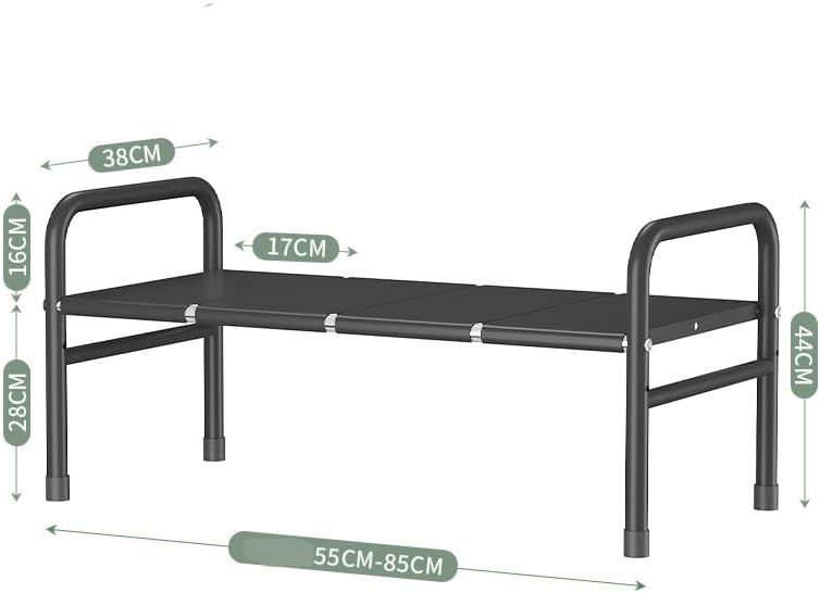 Extendable Storage Rack Under Sink Shelf  Kitchen Organizer black