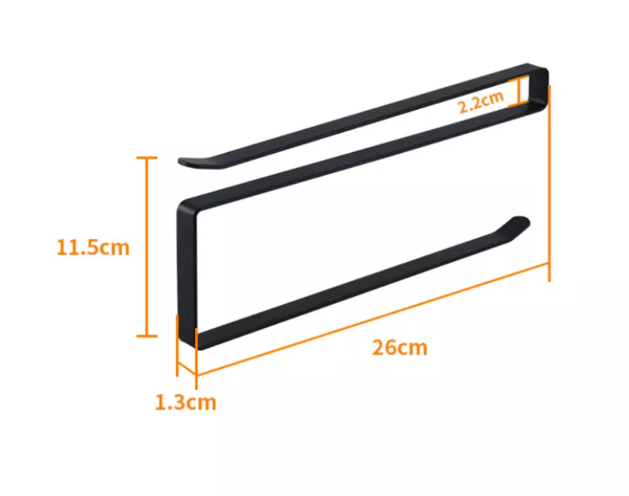 Paper Roll Holder Under Cabinet Black