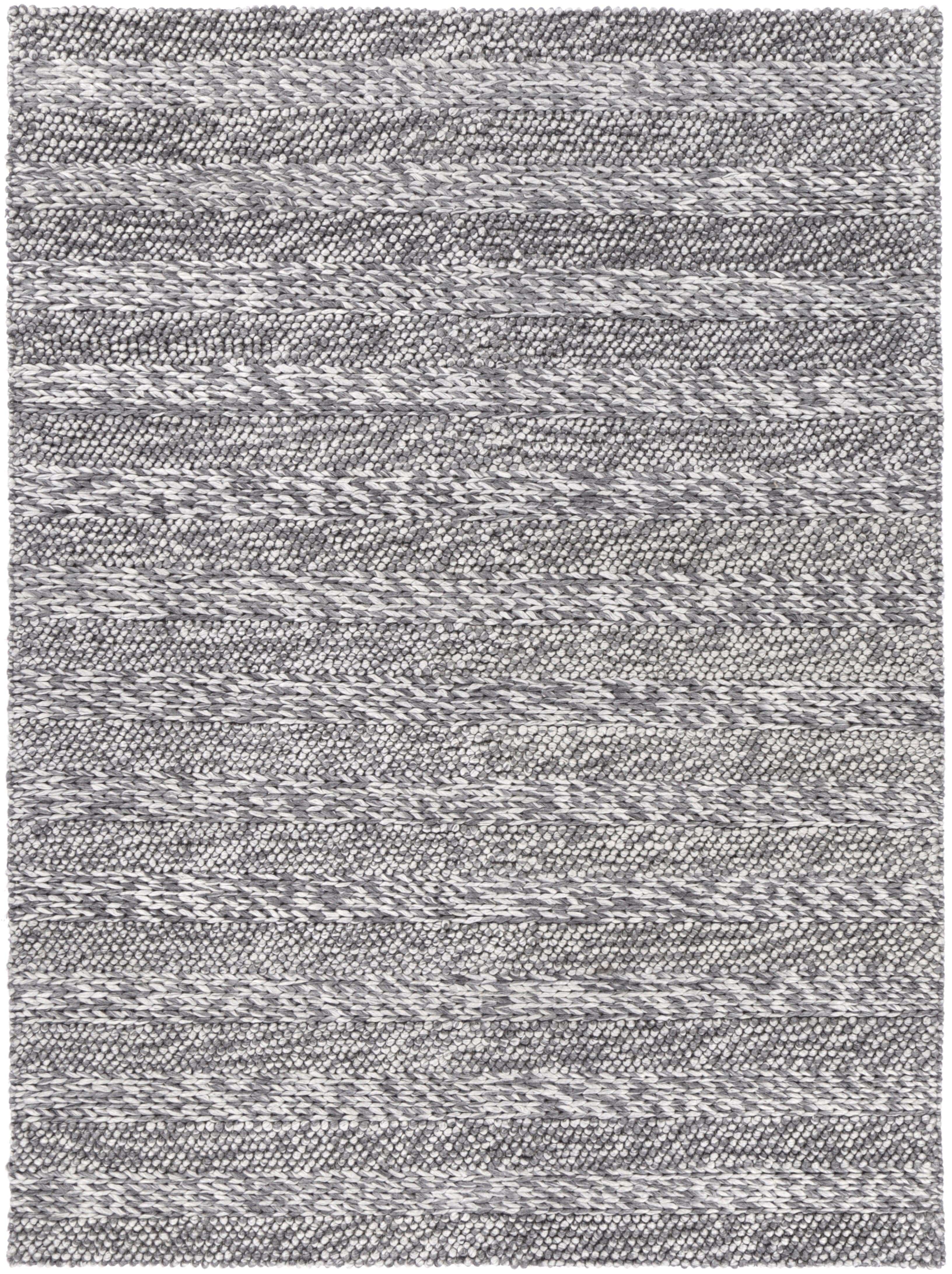 Harlow Ringlets Charcoal Wool Blend Rug 160x230