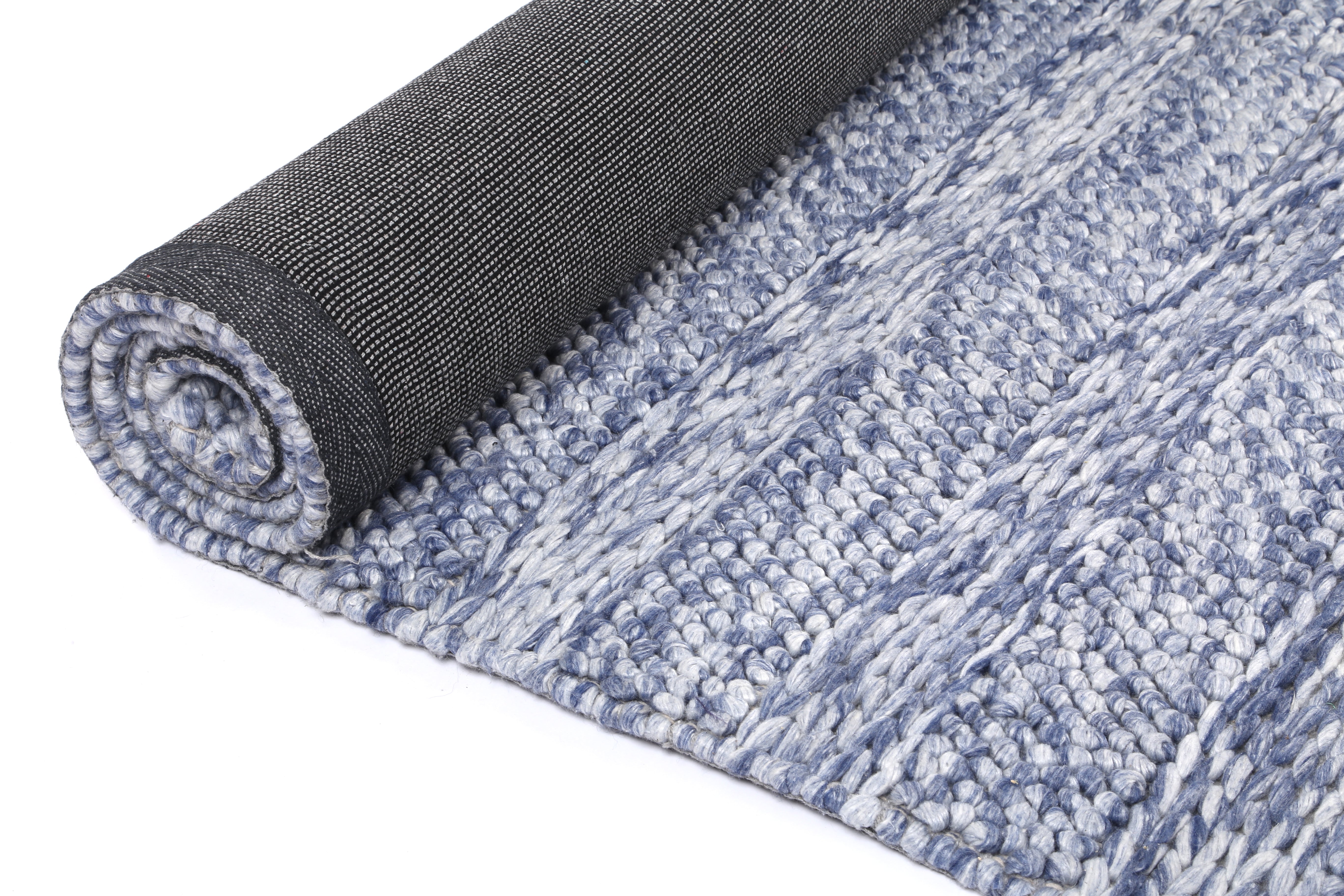Harlow Ringlets Blue Wool Blend Rug 200x290