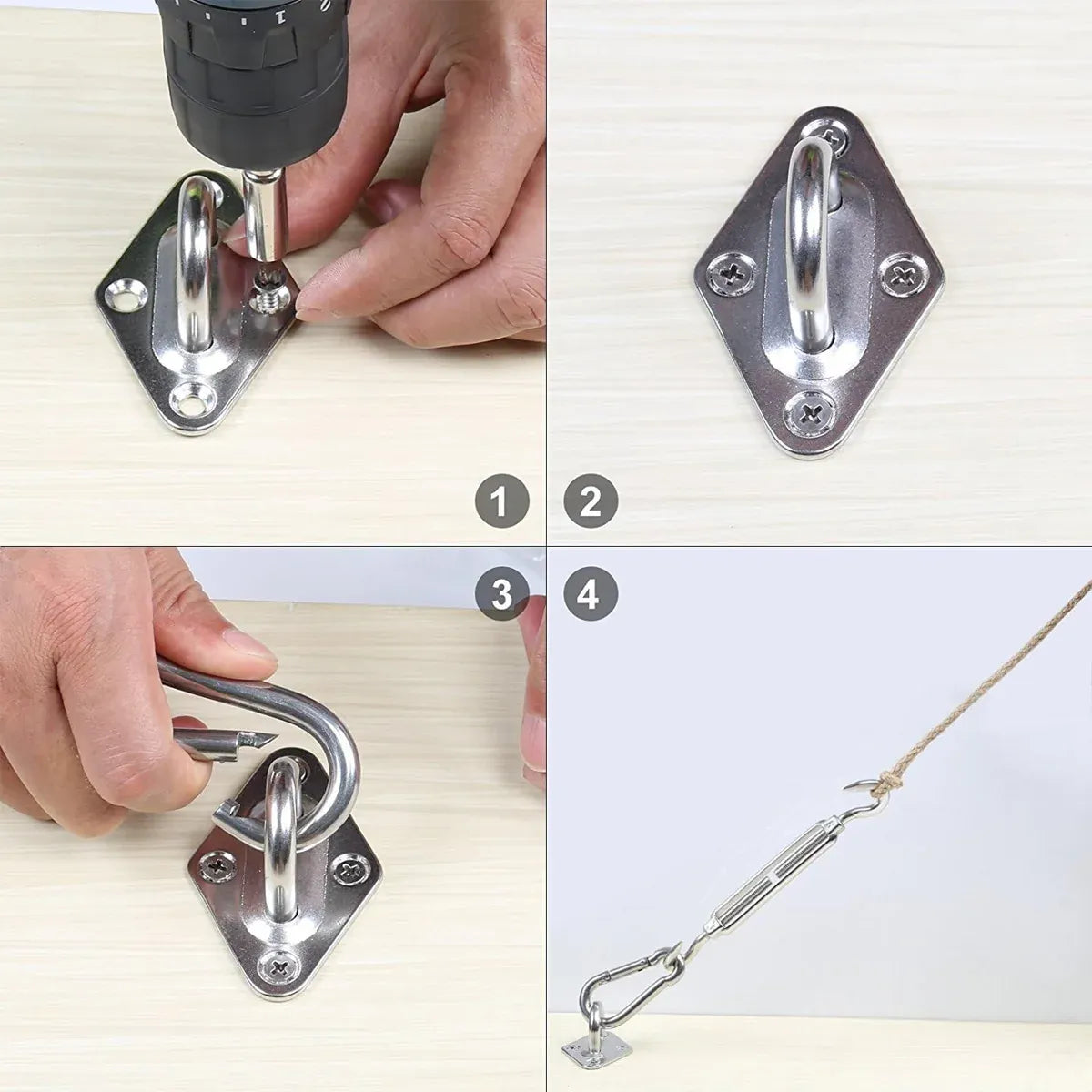 8pcs Hardware Sail Accessory Shade Canopy Fittings Sun Fixing Steel Stainless Bedworld