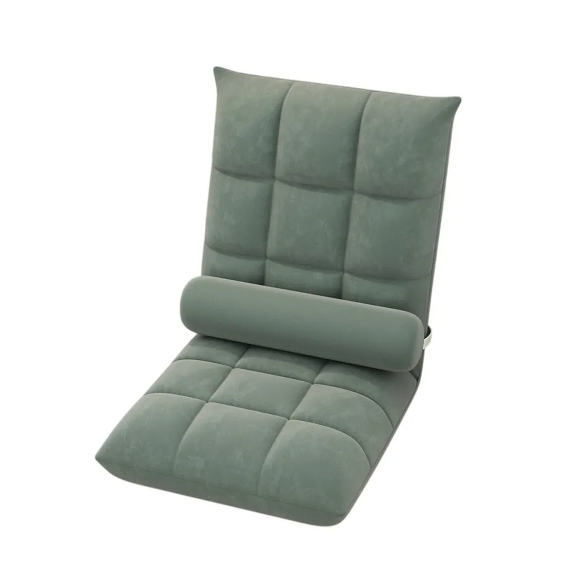 Floor Lounge Sofa Bed Chair with Lumbar Pillow Folding Adjustable Cushion - Cyan Bedworld