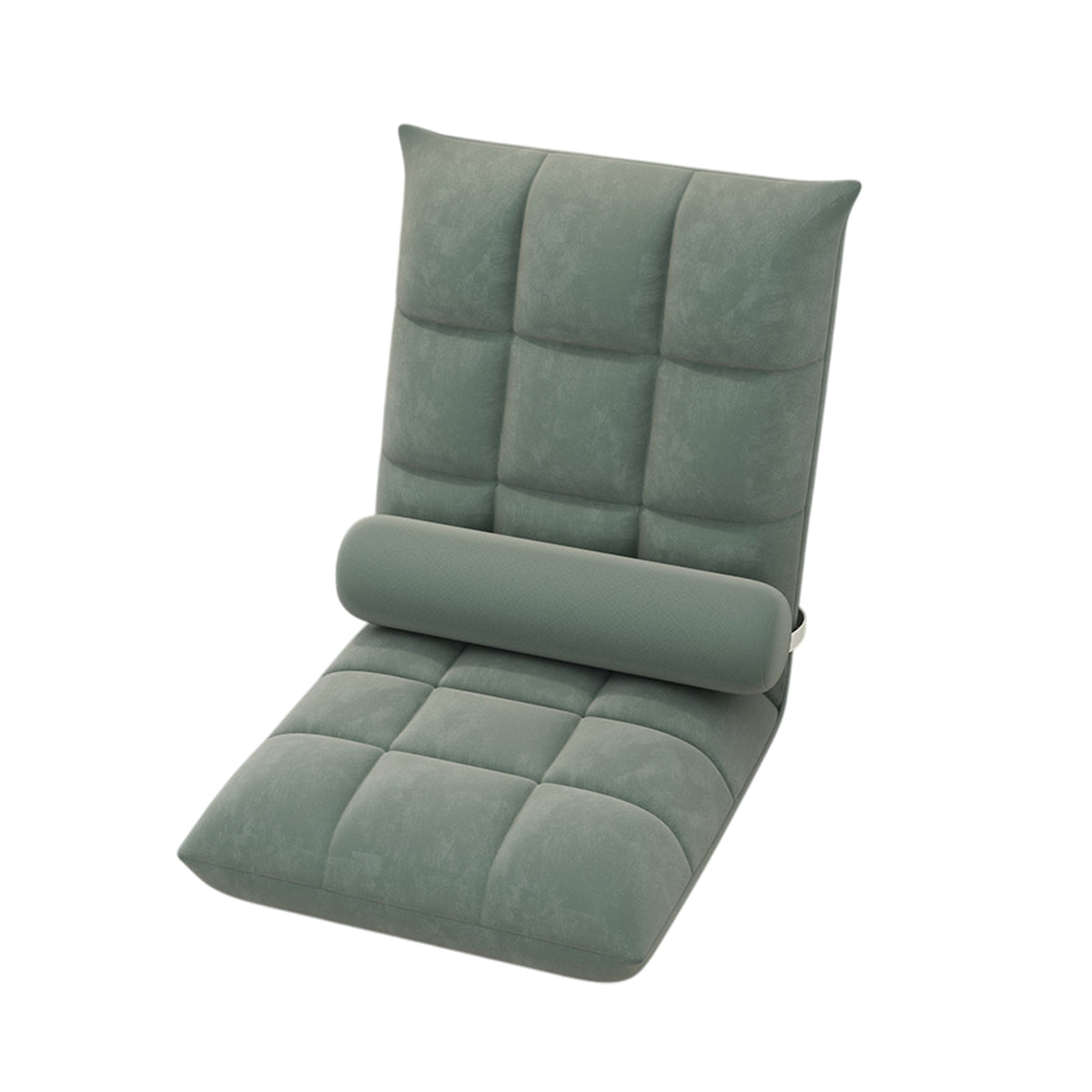 Floor Lounge Sofa Bed Chair with Lumbar Pillow Folding Adjustable Cushion - Cyan