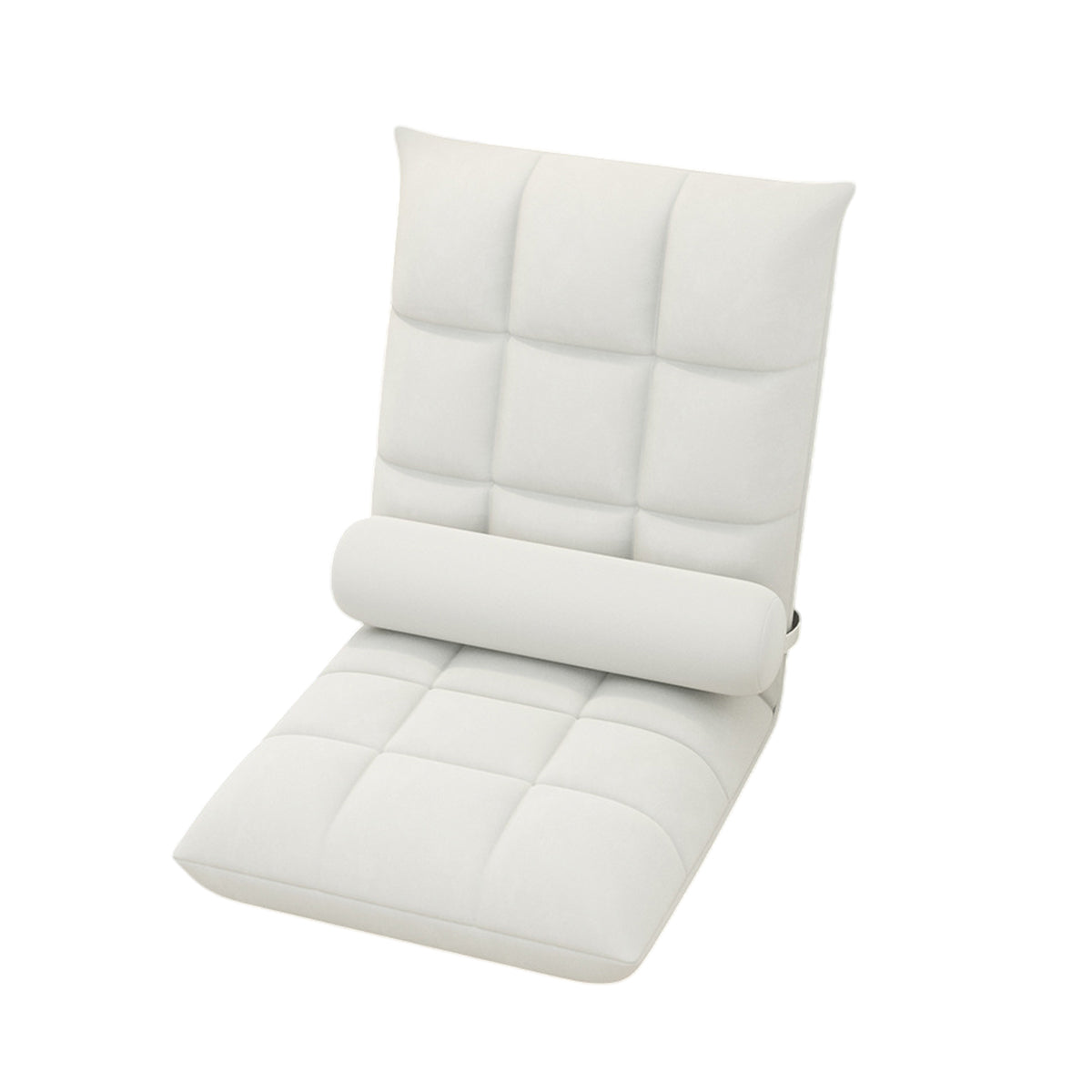 Floor Lounge Sofa Bed Chair with Lumbar Pillow Folding Adjustable Cushion - Cyan