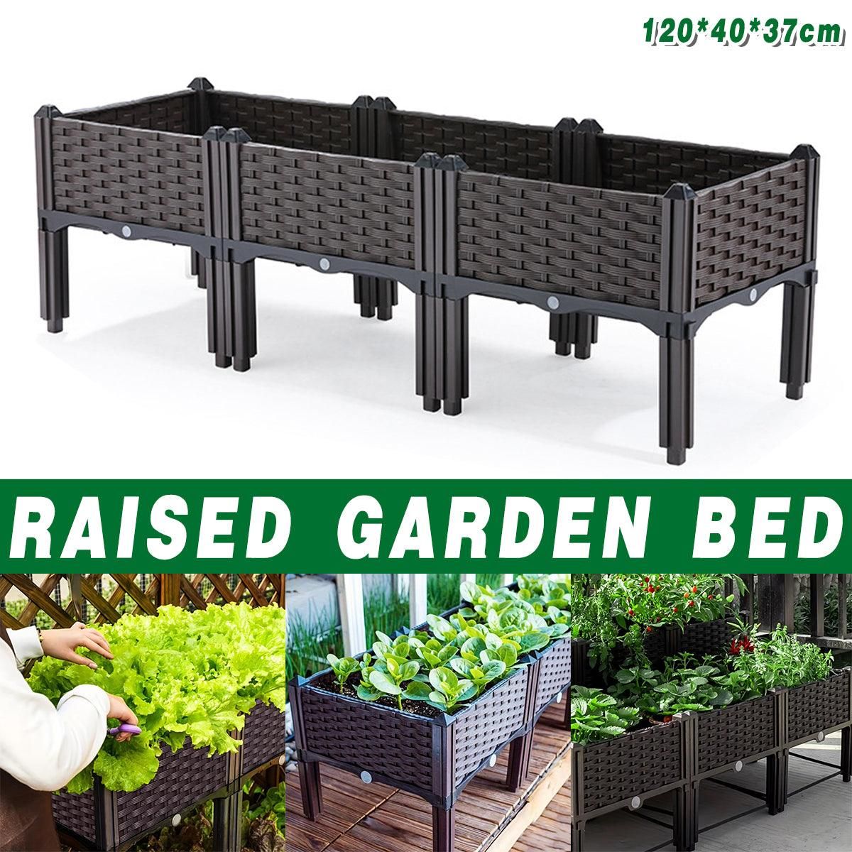 Outdoor Rectangular Balcony Vegetable Planter Box Garden Flower Planting Bedworld