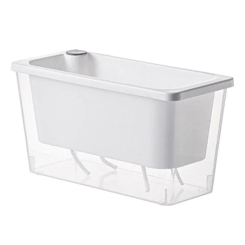 Balcony Vegetable Pot Planter Lazy Self Priming Flower Pot for Indoor Gardening - White Bedworld