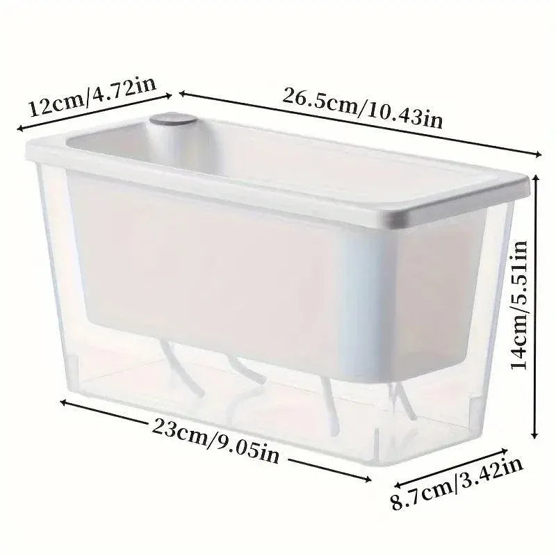 Balcony Vegetable Pot Planter Lazy Self Priming Flower Pot for Indoor Gardening - White Bedworld