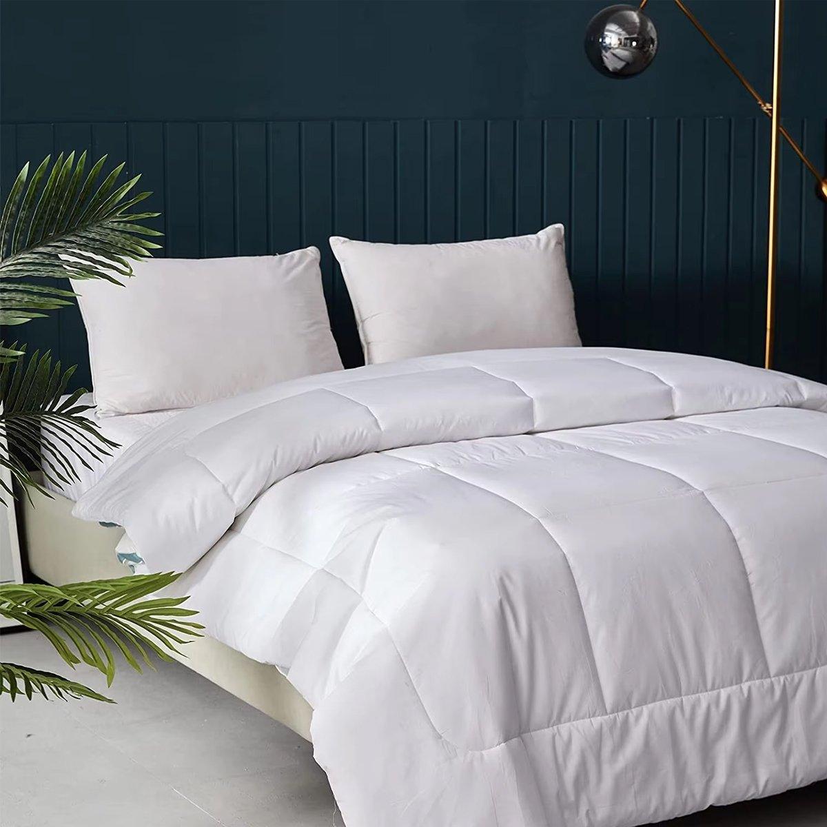 Luxury Hotel Quilt Core ??Soft Microfiber Down Alternative Comforter for All Seasons - 180x210cm-Cotton