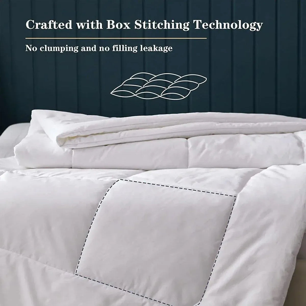 Luxury Hotel Quilt Core – Soft Microfiber Down Alternative Comforter for All Seasons - 210x210cm-Cotton Bedworld