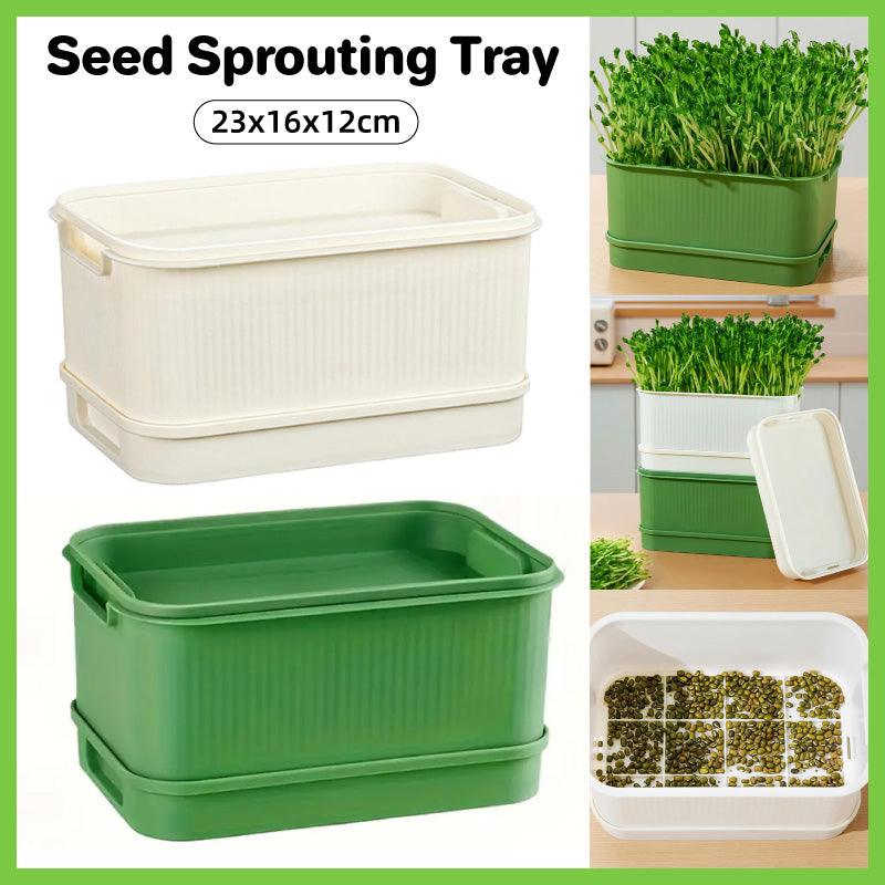 Seedling Tray Sprout Tray Soilless Hydroponic Planting Pot for Indoor Gardening - White