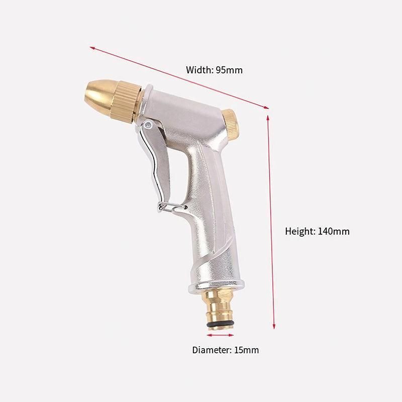 2Pcs High Pressure Water Spray Handle Nozzle Brass Garden Hose Pipe Lawn Car Wash Bedworld