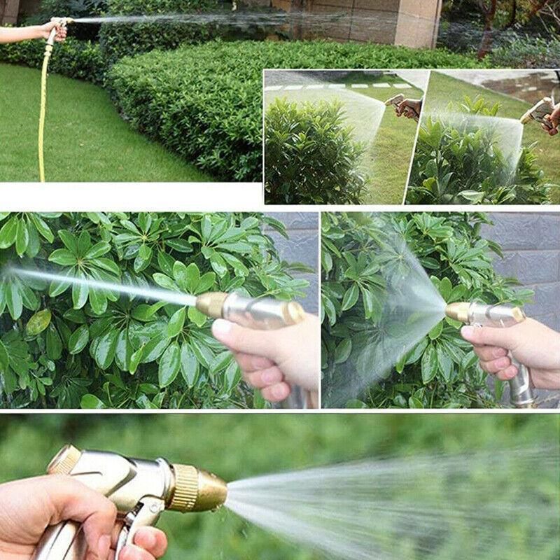 2Pcs High Pressure Water Spray Handle Nozzle Brass Garden Hose Pipe Lawn Car Wash Bedworld