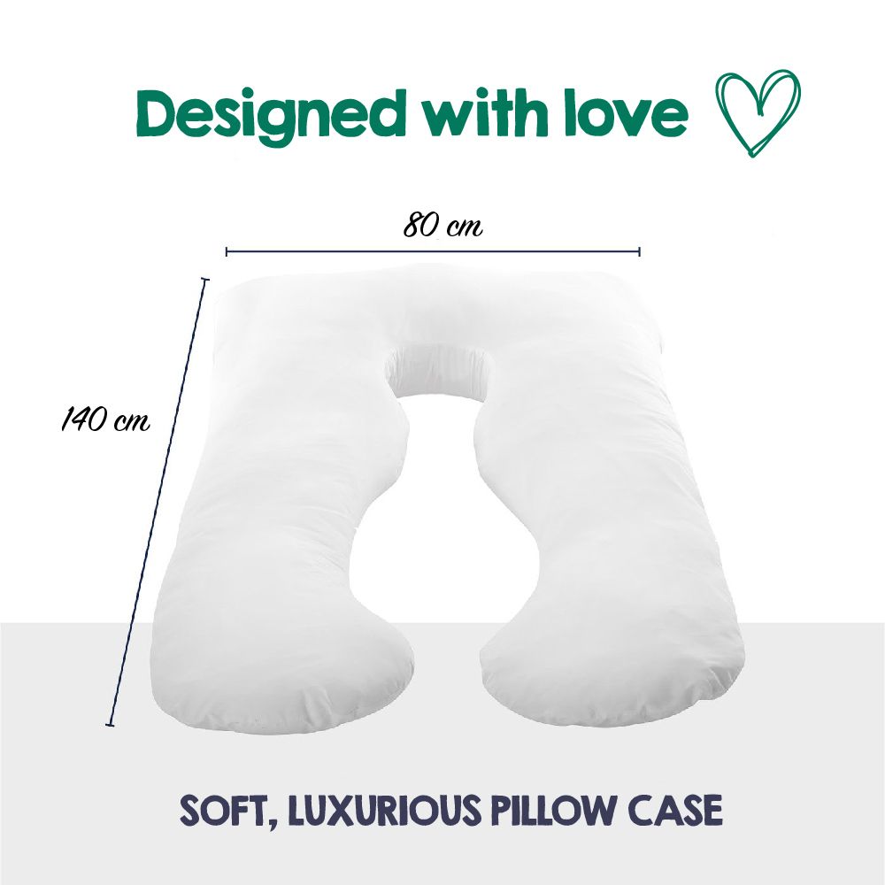 Woolcomfort Aus Made Maternity Pregnancy Nursing Sleeping Body Pillow Pillowcase Included Lilac Bedworld