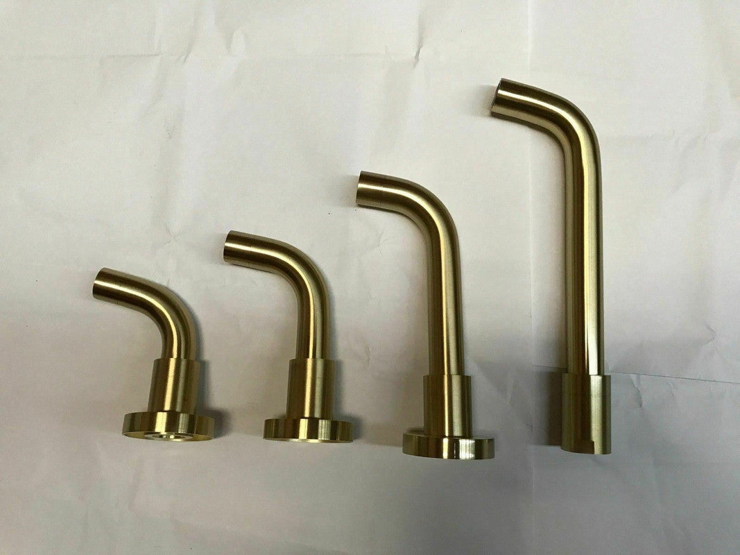 Burnished Gold Brushed Brass mixer WaterMark WELS round taps wall faucet basin