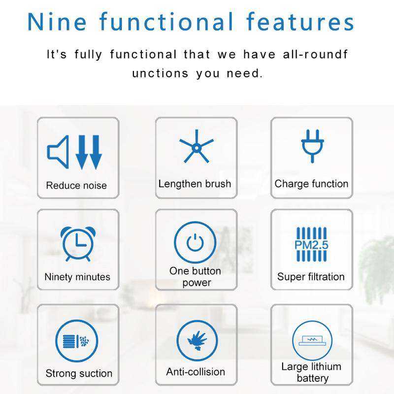 Smart Household Vacuum Cleaner - 1800pa Suction - Ca0380