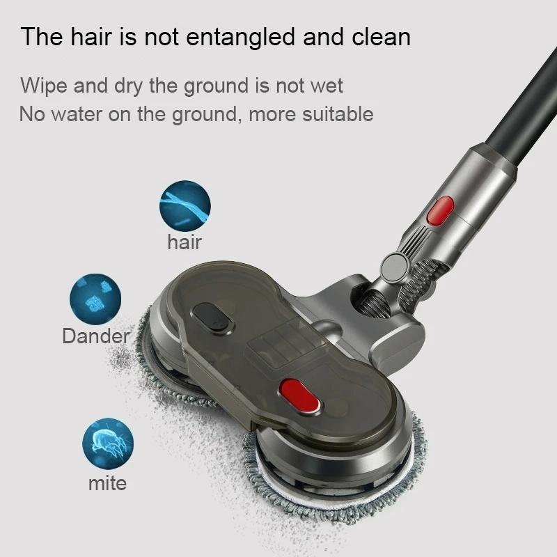 Electric Wet Dry Mopping Head with Water Tank for Dyson V15 - 6pcs Rag