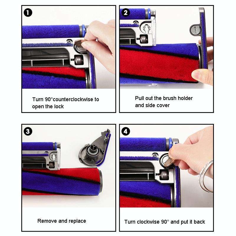 Soft Velvet Suction Head Side Cover for Dyson Vacuum Cleaners