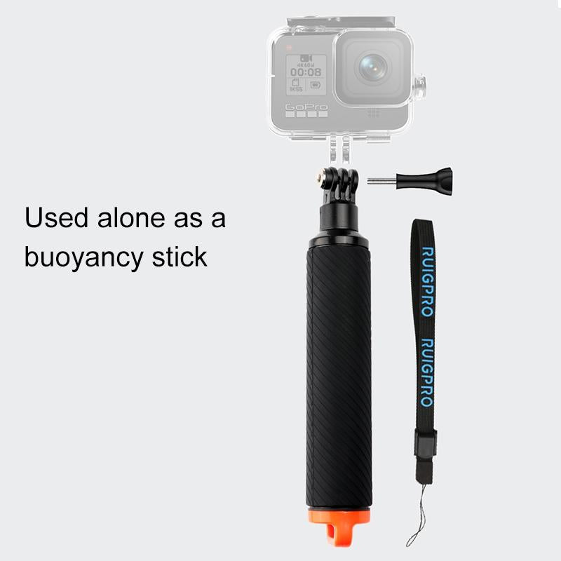 Floating Hand Grip for Gopro Hero8 with Shutter Trigger and Anti-lost Strap