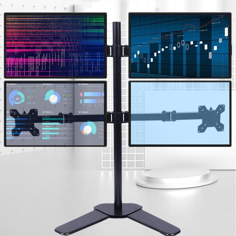 Multi-screen Desktop Monitor Stand Base - Lifts and Organizes