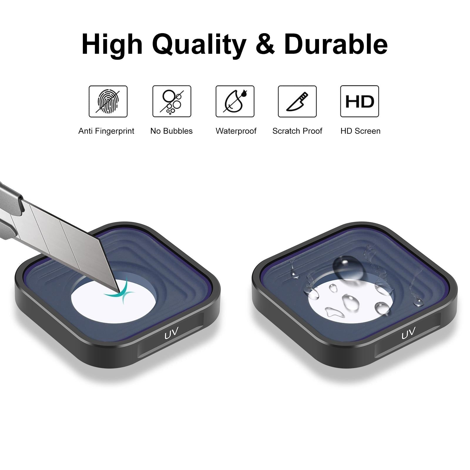 Gopro Action Camera Lens Filter - Compatible with Hero12 / 11 / 10 / 9