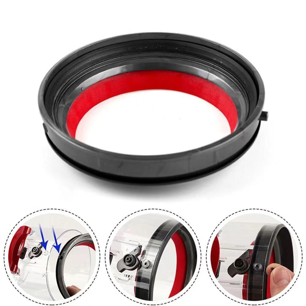 Vacuum Parts High Quality Replacement For Efficient Cleaning - For Dyson V10 Dust Bin Red Silicone Ring