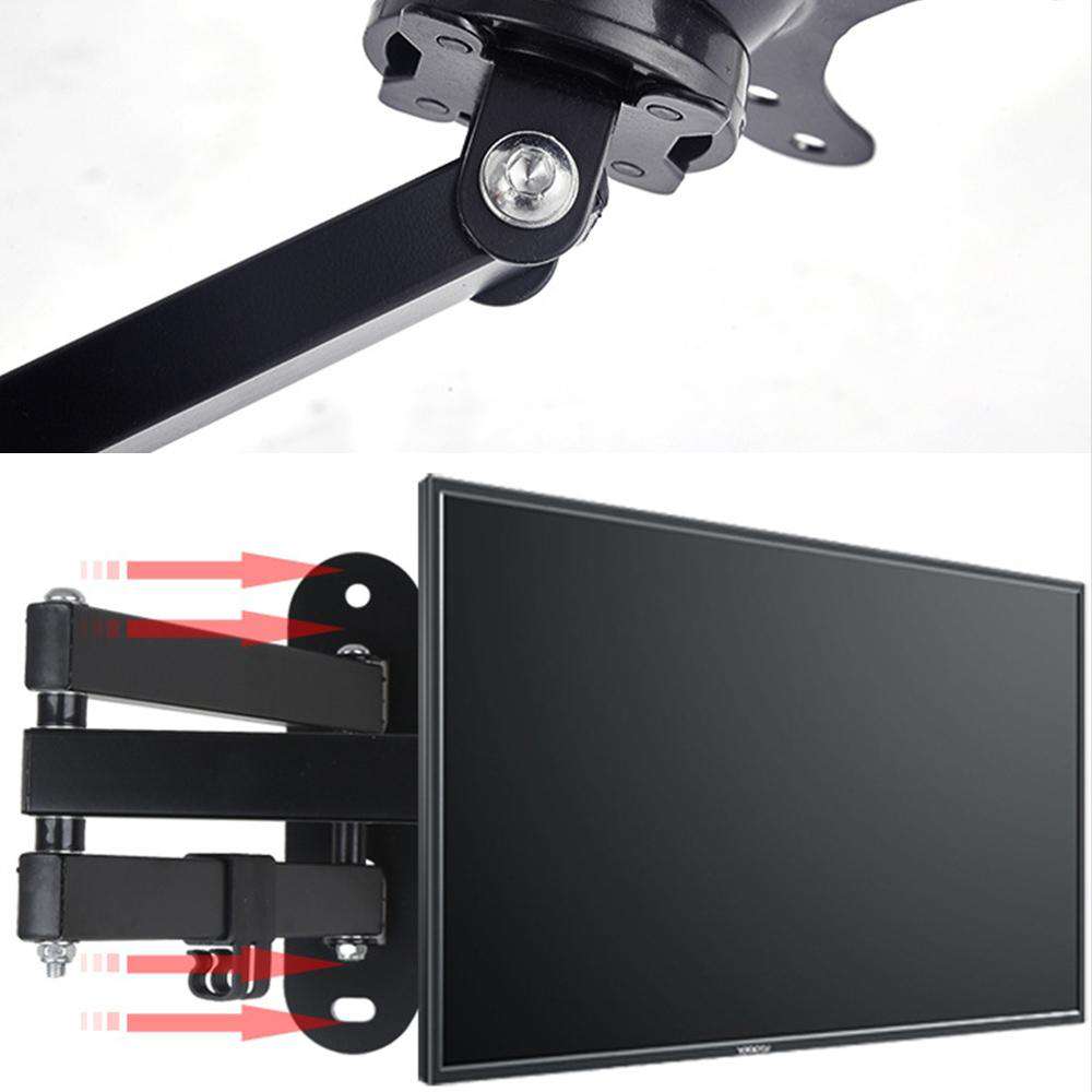 Universal Rotatable Retractable Monitor Wall Mount - 14-27 Inch
