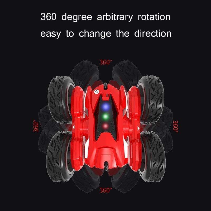 High-speed Double-sided Rc Car for Stunts and Off-road Tumbling - Red