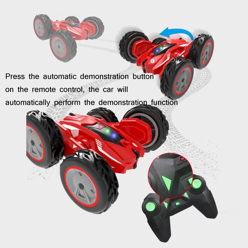 High-speed Double-sided Rc Car for Stunts and Off-road Tumbling - Red
