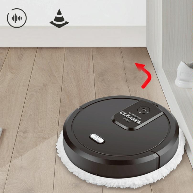 Smart Mopping Robot with Humidifier & Aroma Diffuser - Black