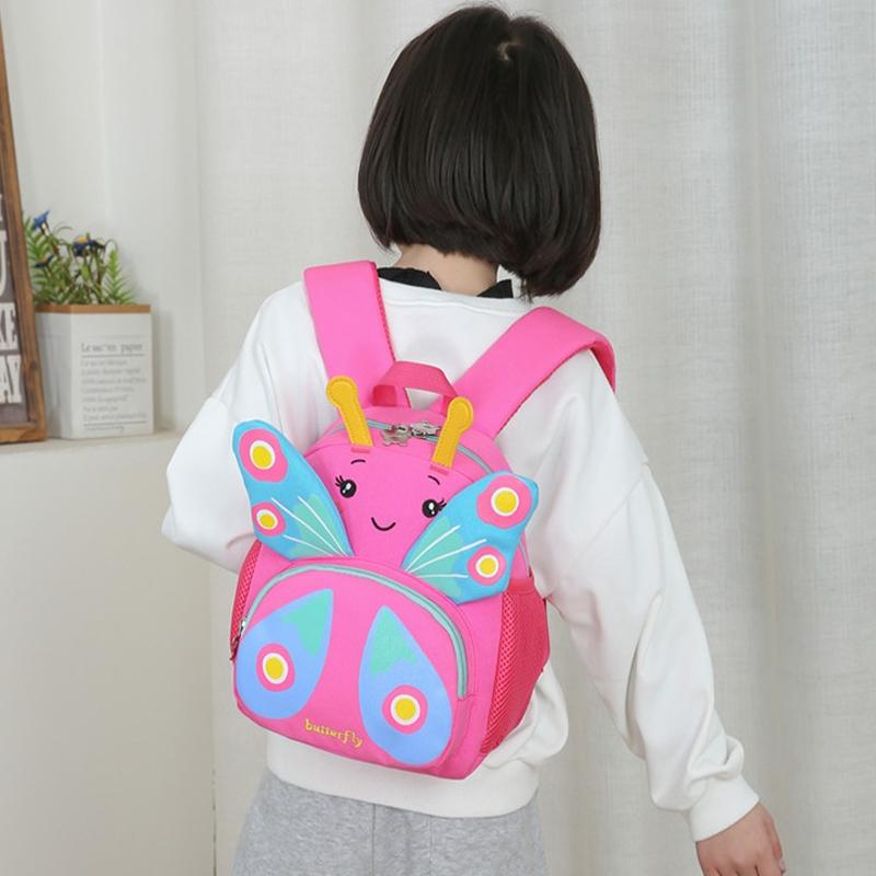 Girls' Butterfly Backpack - Compact and Colourful - Purple