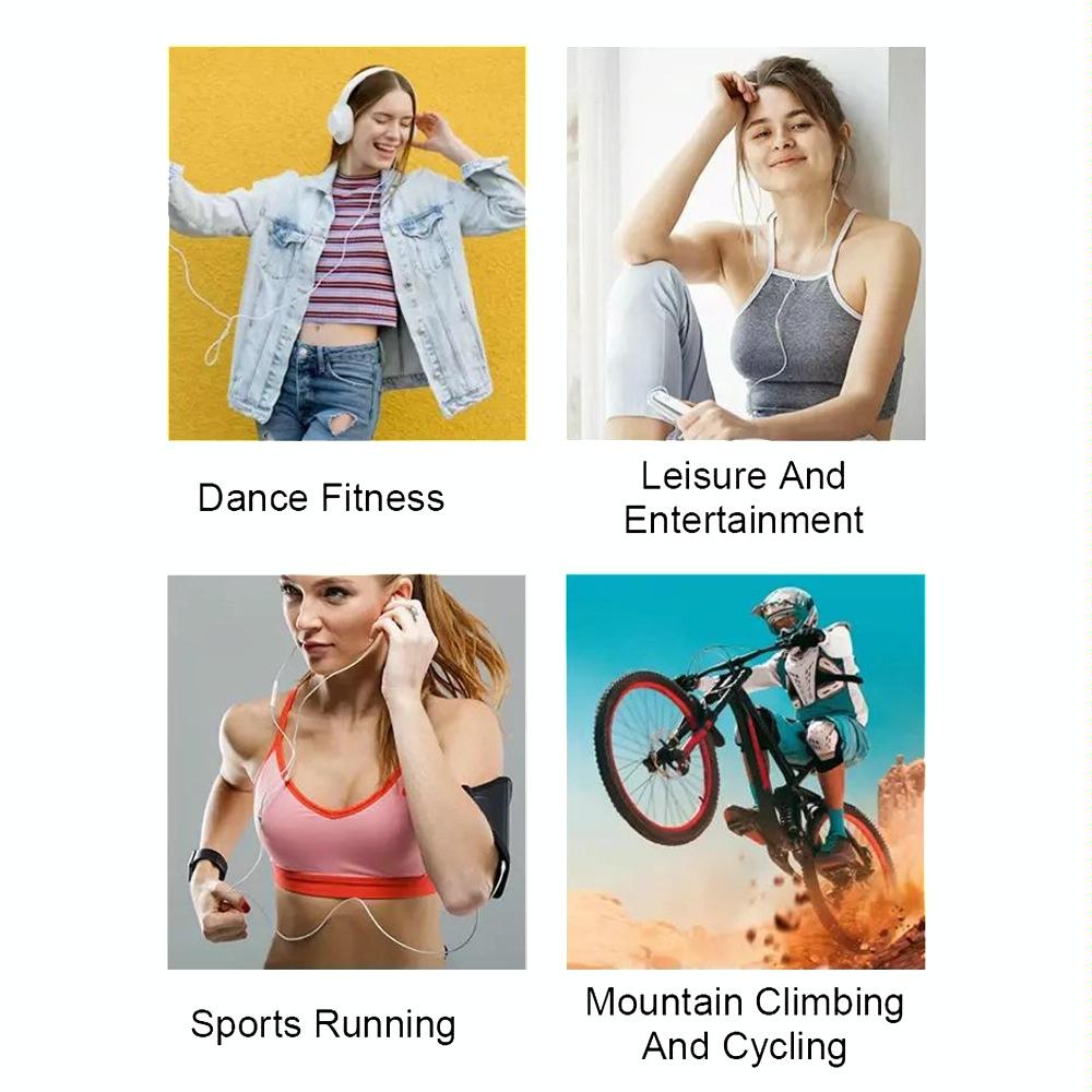 Touch Screen Mp3 Bluetooth Music Player 128Gb Memory Hifi Sports Clip - No Tf Card