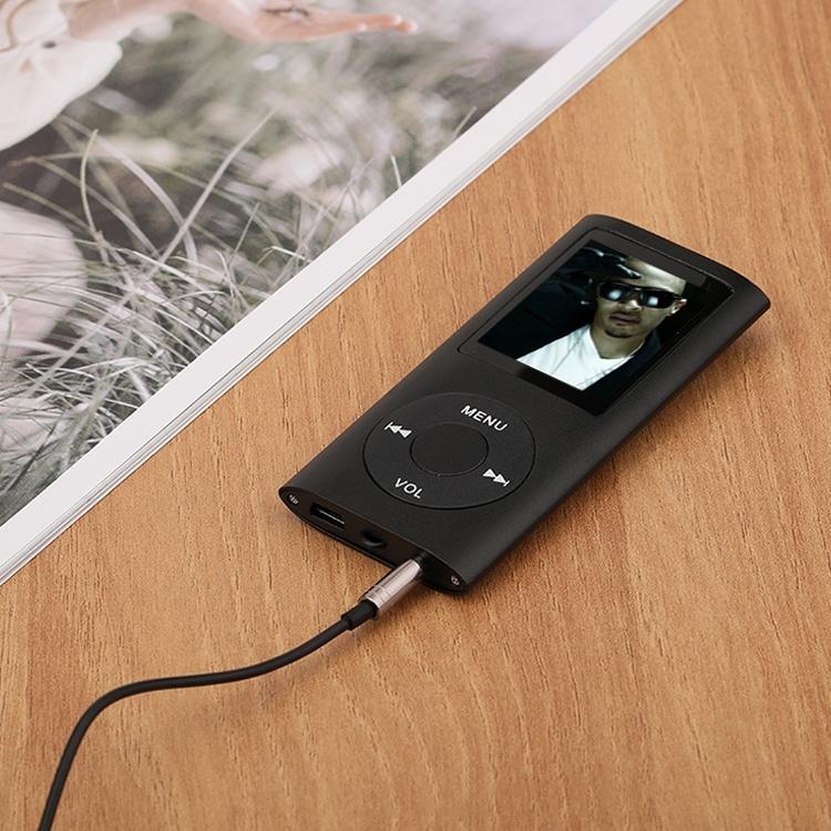 1.8 Inch Metal Mp4 Player + 16G Tf Card + Earphone + Cable - Black - With 16G Tf Card+Earphone+Cable