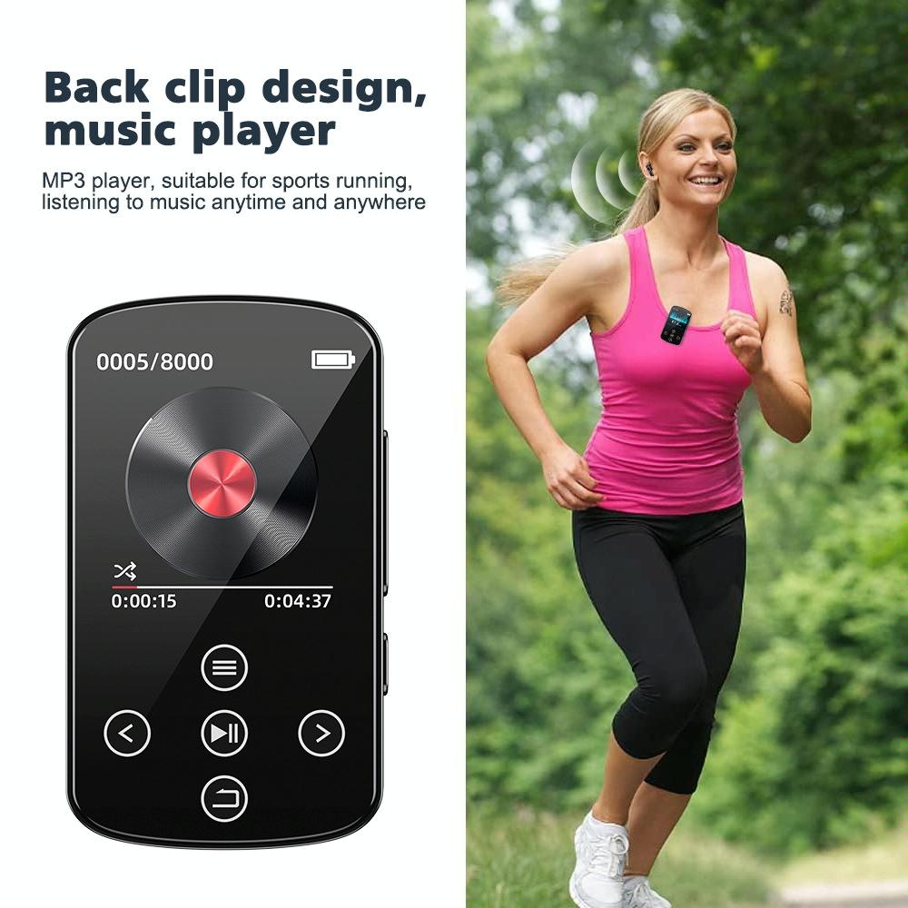 Touch Screen Mp3 Bluetooth Music Player 128Gb Memory Hifi Sports Clip - 16Gb