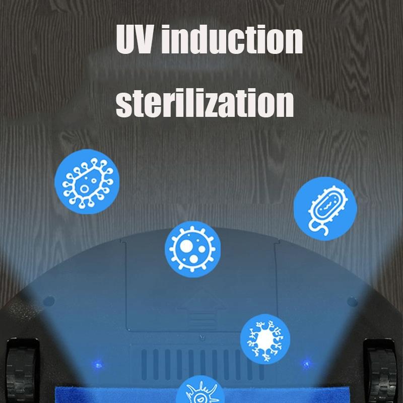 Smart Home Sweeping Robot with Remote Control and Large Suction - Red Black