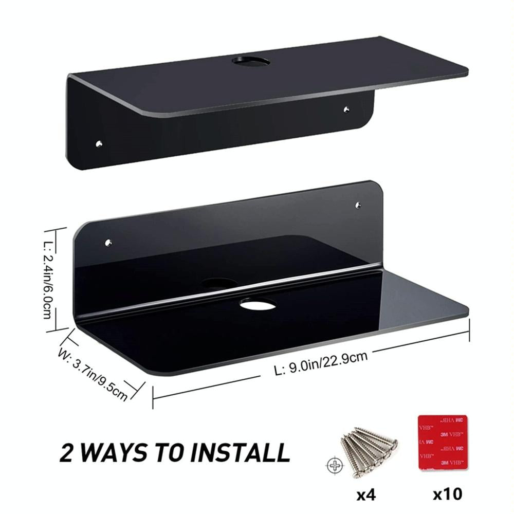 Set of 2 Wall Mounts for Speakers and Surveillance Cameras - Black