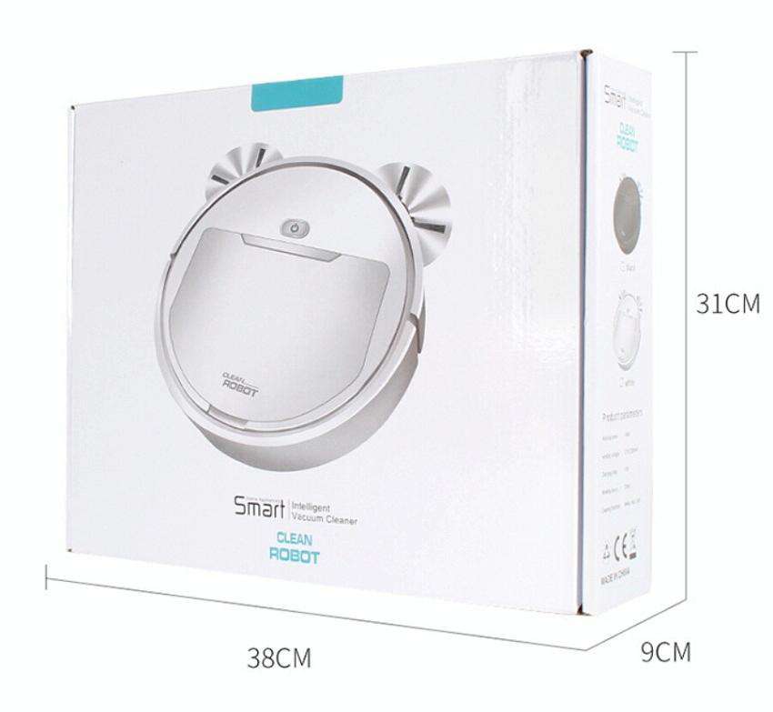 3-in-1 Smart Vacuum Cleaner Robot - Rechargeable Multifunctional Dry / Wet - White