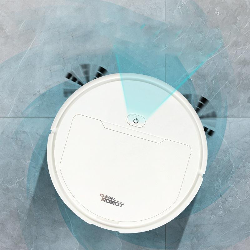 3-in-1 Smart Vacuum Cleaner Robot - Rechargeable Multifunctional Dry / Wet - White