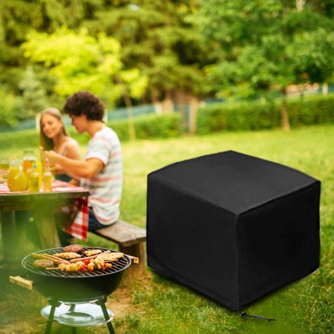 Waterproof Outdoor Furniture Cover - 210d Oxford Cloth - Anti-uv & Dust-proof - Fits Table & Chairs - 170x94x70cm - Black