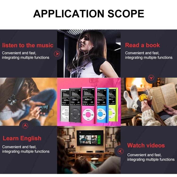 1.8 Inch Metal Mp4 Player + 16G Tf Card + Earphone + Cable - Silver - With 8G Tf Card+Earphone+Cable