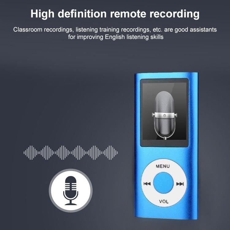 1.8 Inch Metal Mp4 Player + 16G Tf Card + Earphone + Cable - Silver - With Earphone+Cable