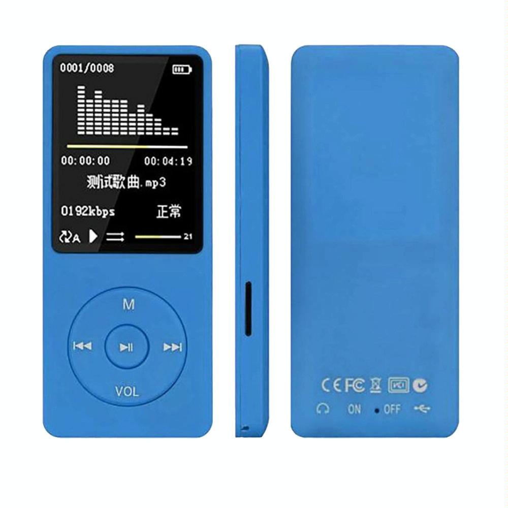 Portable Lcd Fm Radio Mp3 Mp4 Player 4Gb Memory Black - Blue 4Gb
